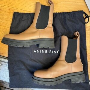 Anine Bing Brown Leather Boots